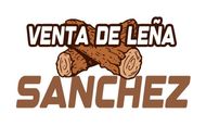 Logotipo: "Venta de Leña Sanchez" con texto estilizado y dibujo de dos troncos de madera.