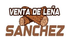 Logotipo: "Venta de Leña Sanchez" con texto estilizado y dibujo de dos troncos de madera.