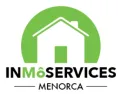 Logotipo de INMÓSERVICES Menorca con icono de casa verde y texto negro