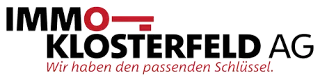 Logo of IMMO-KLOSTERFELD AG with a red key and the text 