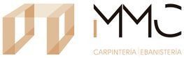 Un logotipo para la ebanistería de carpintería mmc.