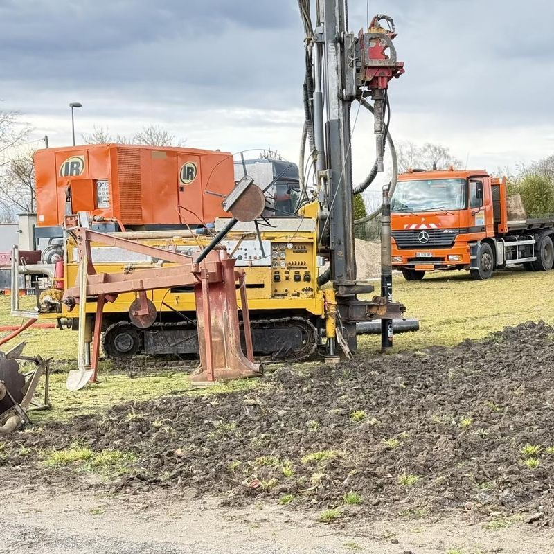 Forage dans le cadre de travaux de géothermie