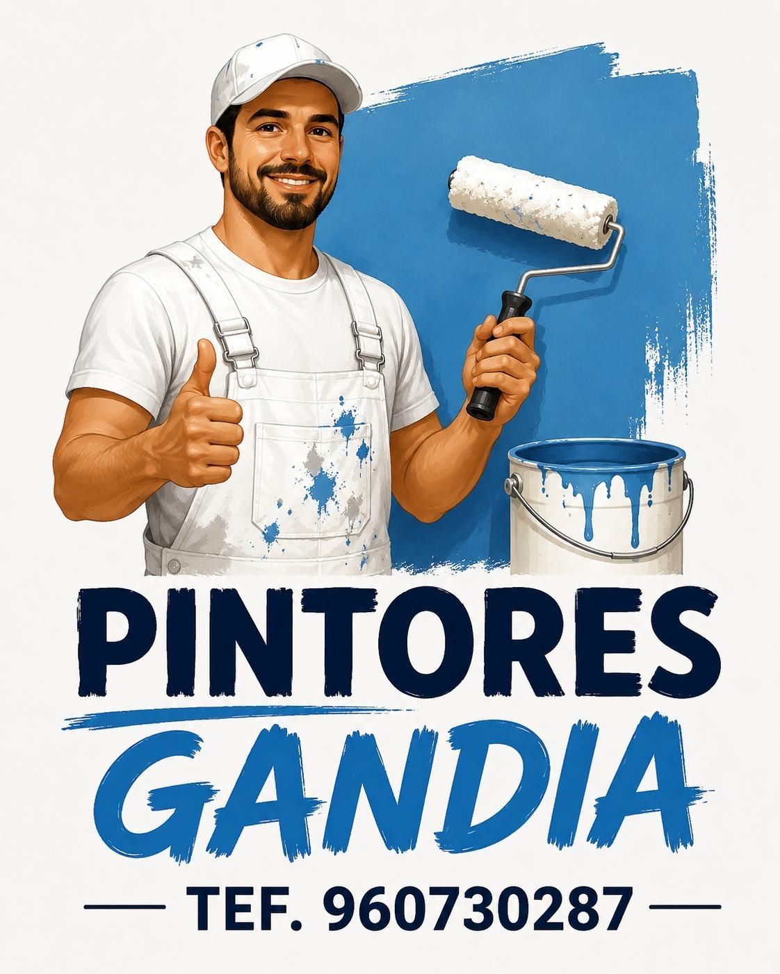 Logotipo de pincel en rojo, verde y azul sobre el texto que dice “PRO PAINT” y “SLOGAN HERE”