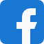 El logotipo de Facebook es una f blanca sobre un fondo azul.