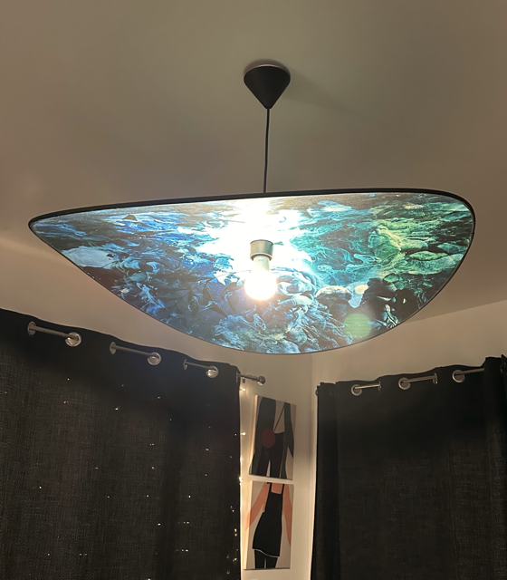 Suspension effet marbre