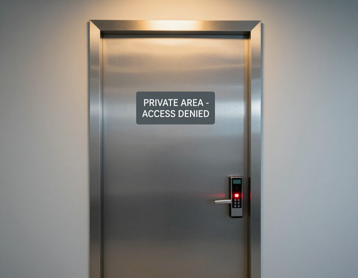 Ilustración de acceso denegado en un entorno corporativo
