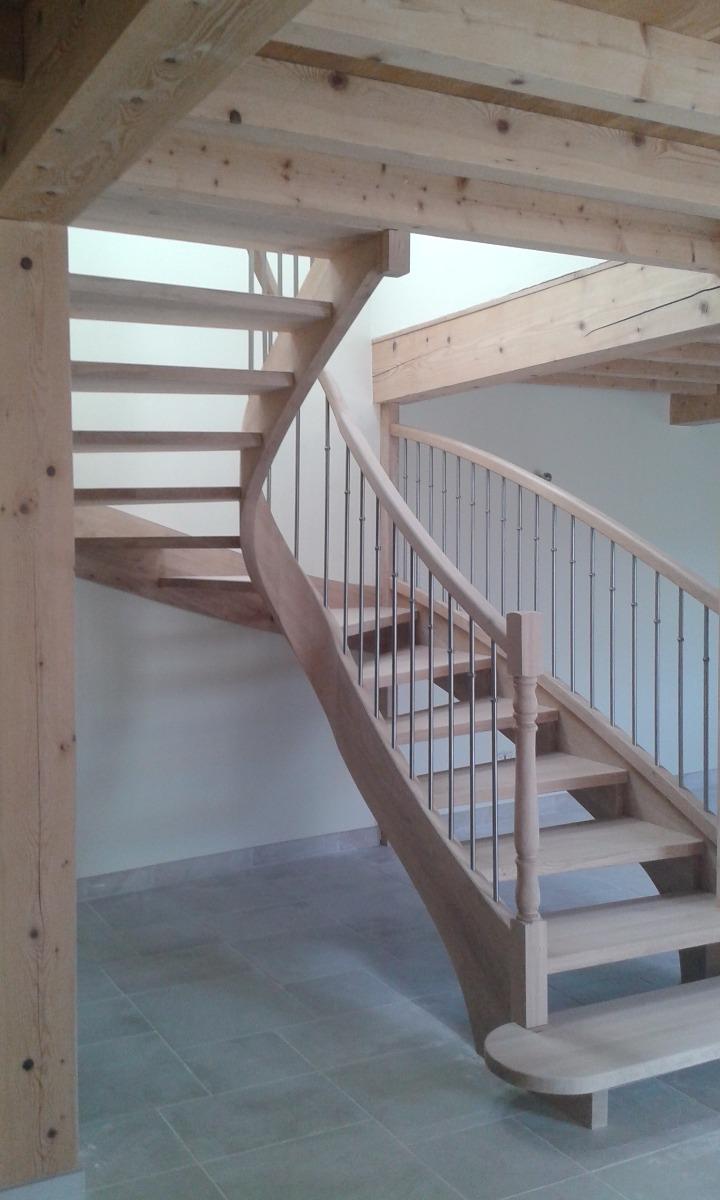 escalier deux quart tournant debillardé