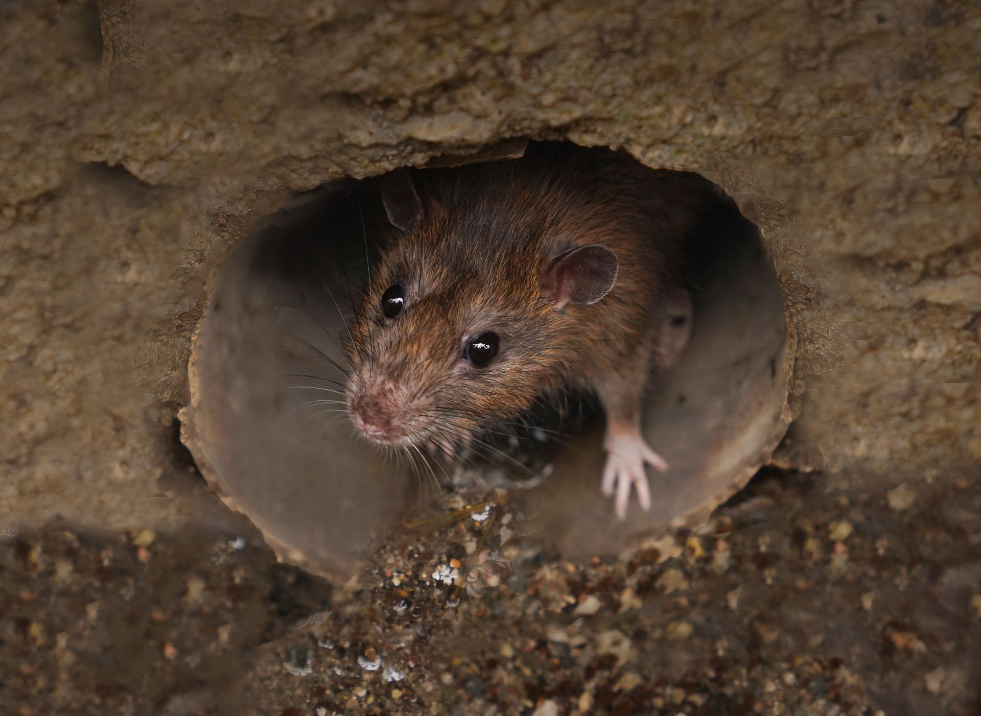 Une souris dans les canalisations