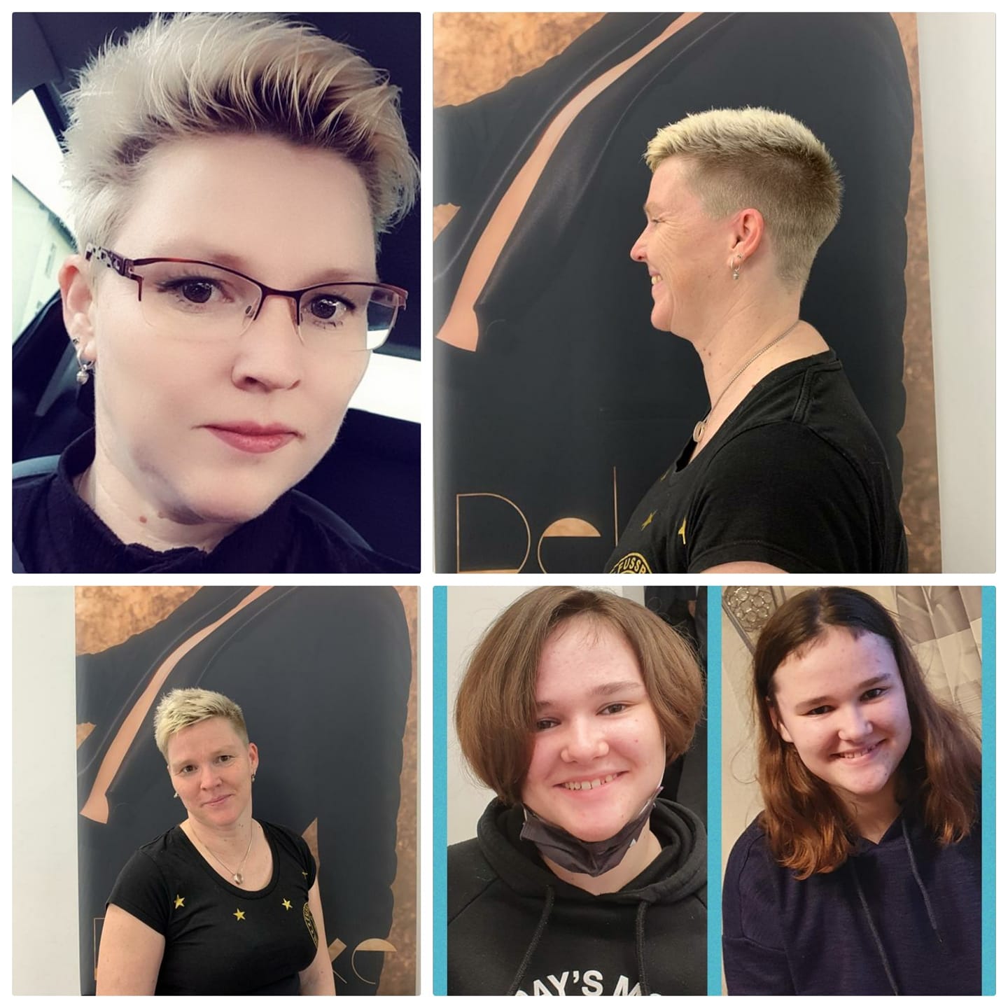 Collage von Bob zur Kurzhaarfrisur
