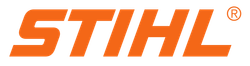 Logo orange « STIHL » avec le symbole de marque déposée.