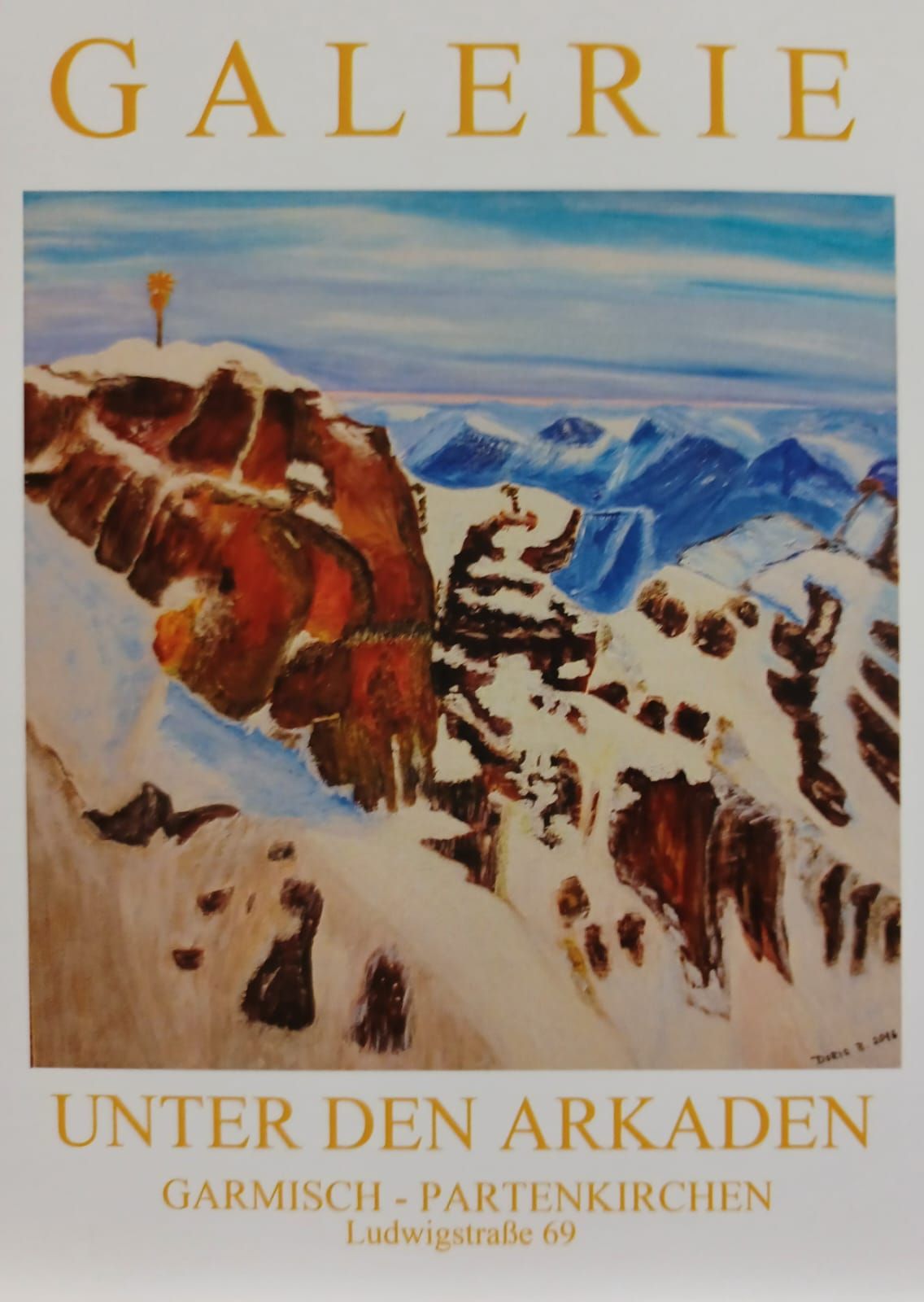 Plakat der Galerie unter den Arkaden in Garmisch-Partenkirchen