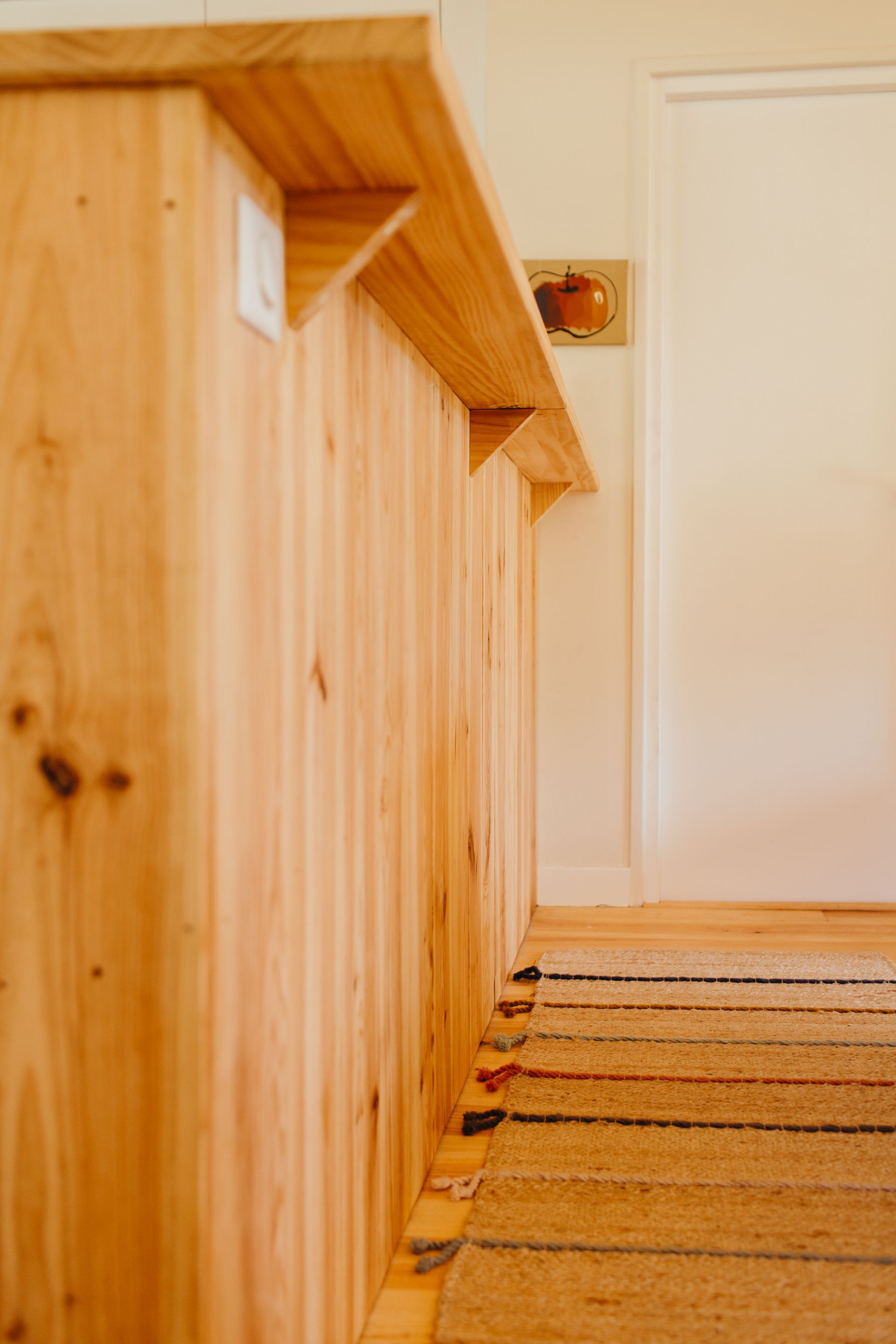 Gros plan escalier en bois