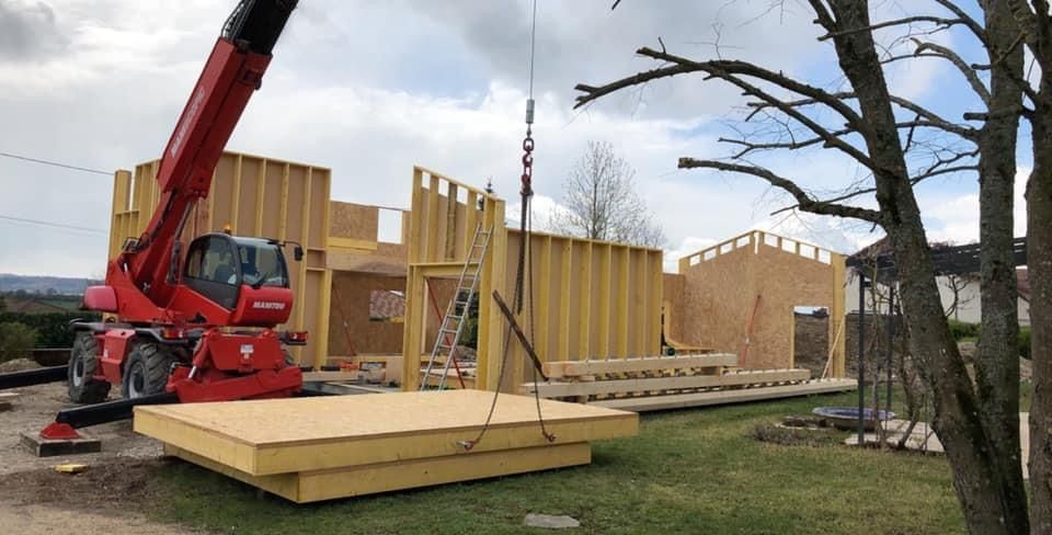 Ossature de maison en bois