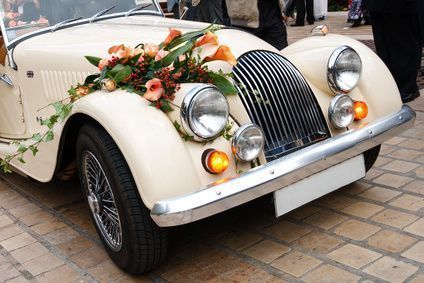 Fleurs de mariage pour voiture V-4 - Fleuriste Roseraie