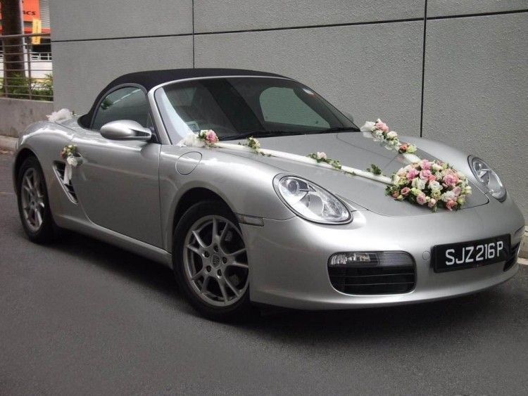 Fleurs de mariage pour voiture V-5 - Fleuriste Roseraie