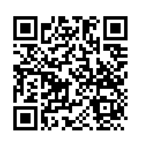 QR-Code mit komplexem Schwarz-Weiß-Muster.