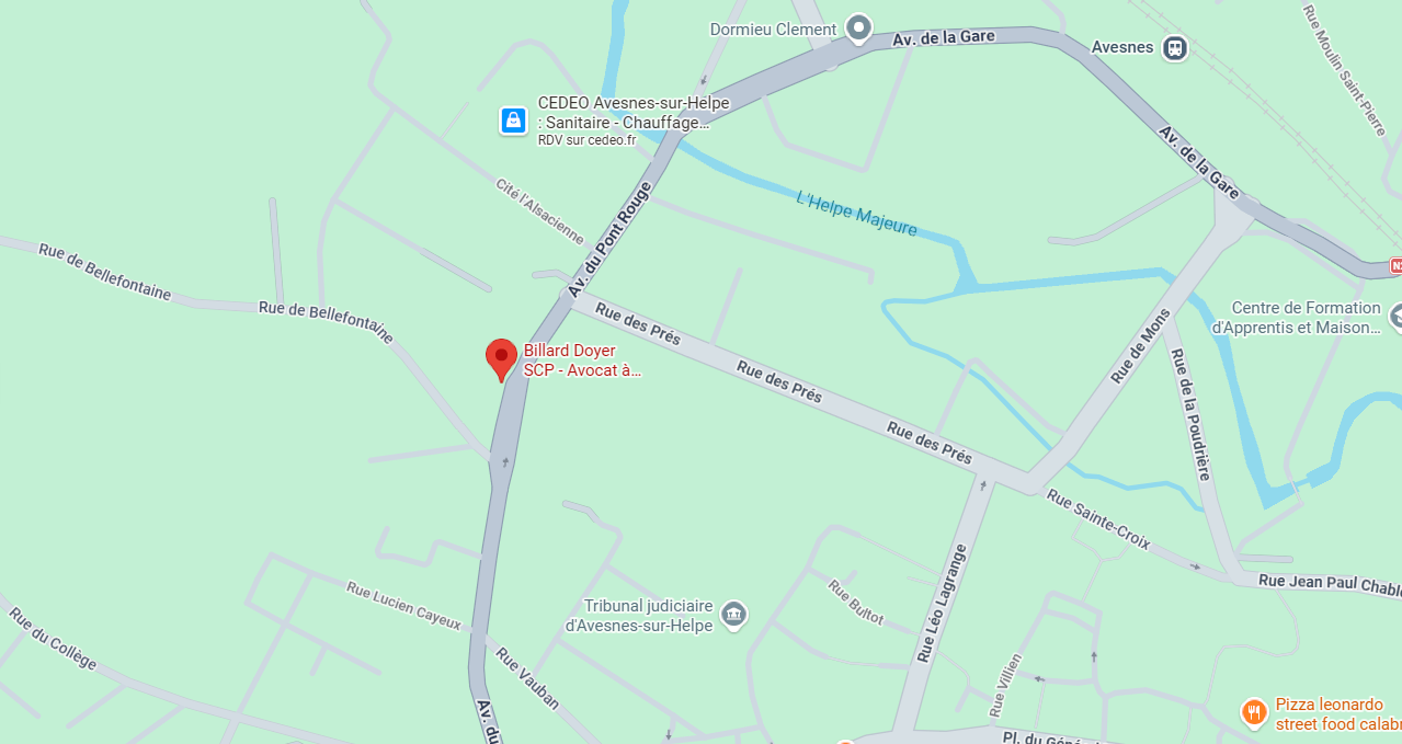 Une carte d'Avesnes-sur-Helpe.