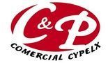 Logotipo para Comercial Cypelx: “C&P” blanco sobre óvalo rojo, con “COMERCIAL CYPELX” debajo en negro.