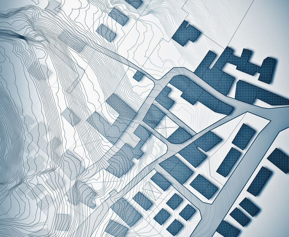 Plan topographique d'un quartier