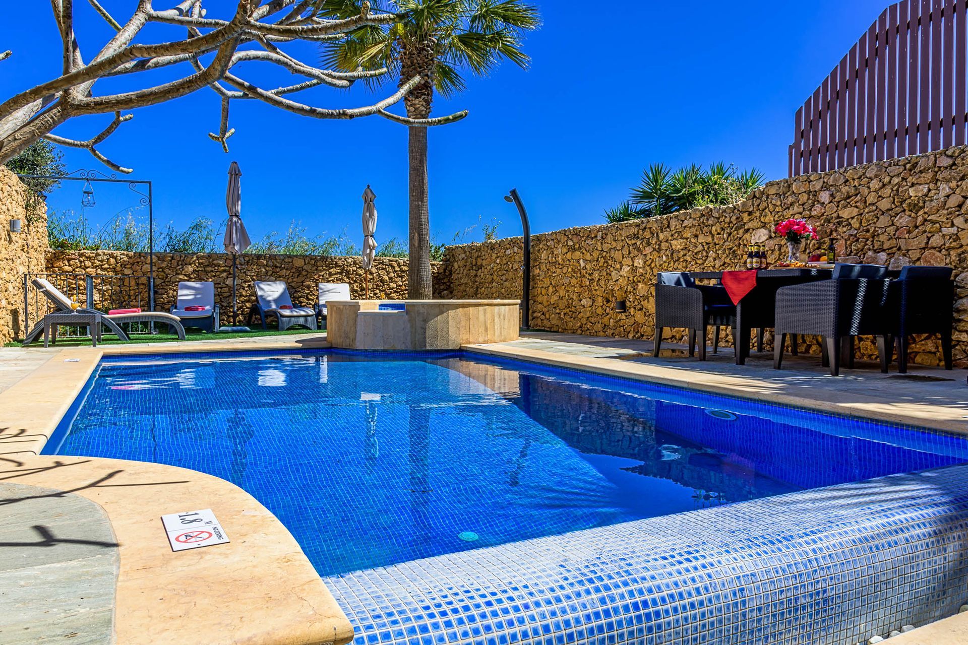 Outside Pool Area, Jacuzzi, BBQ, Relaxation Area at Narcisa LeVecca Farmhouse, Ghasri, Gozo