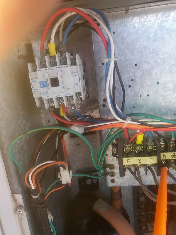 Un montón de cables están conectados a una caja eléctrica.