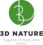 « L » à l'intérieur, et le texte en dessous « 3D NATURE » et « hygiène immobilière & jardin ».