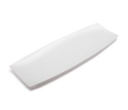Plato para servir de cerámica rectangular de color blanco.