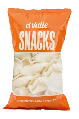 Bolsa naranja de snacks 