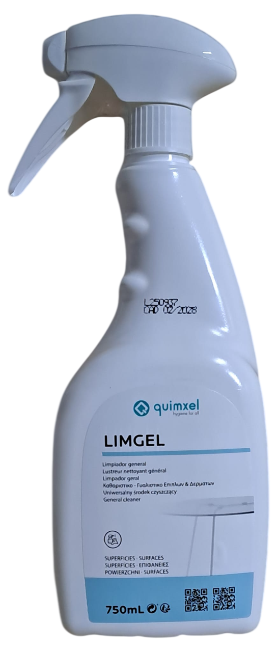 Botella de spray blanca de producto de limpieza Ebano.