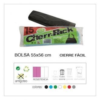 Un paquete de 15 bolsas de basura Cherr Pack