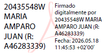 Sello de firma digital con nombre, número de identificación y fecha y hora sobre fondo blanco.
