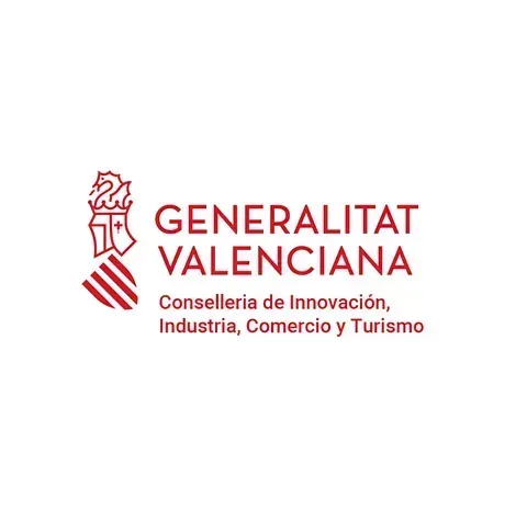 A red and white logo for generalitat valenciana
