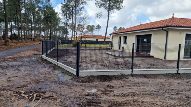 création cloture avec soubassement