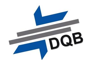 Ein blau-graues Logo für ein Unternehmen namens dqb