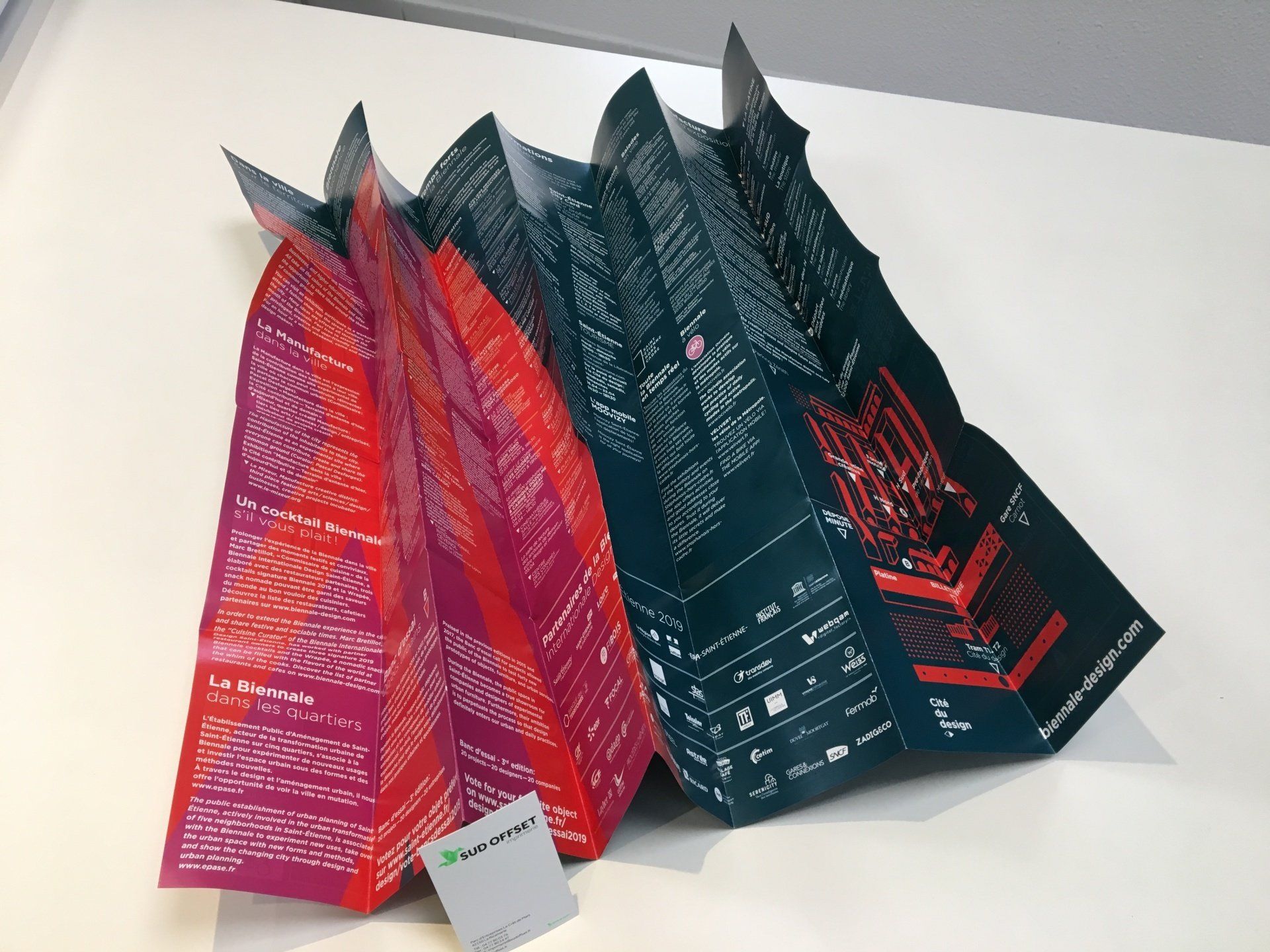 dépliant plis multiples