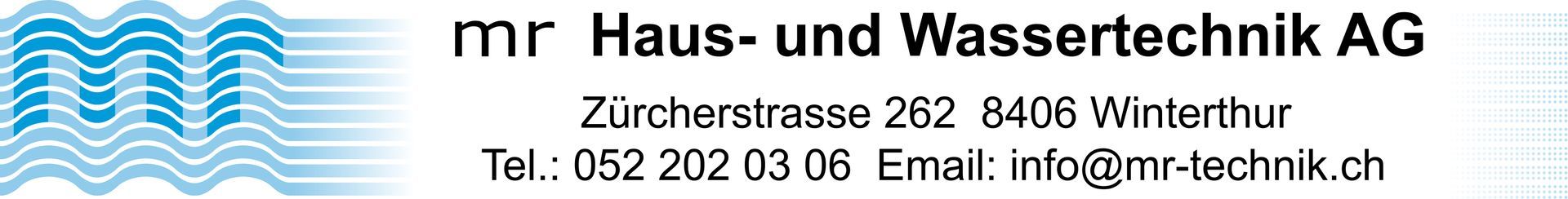 A blurry picture of a company called mir haus-und wassertechnik ag