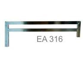 Un toallero de acero inoxidable con el número 316.