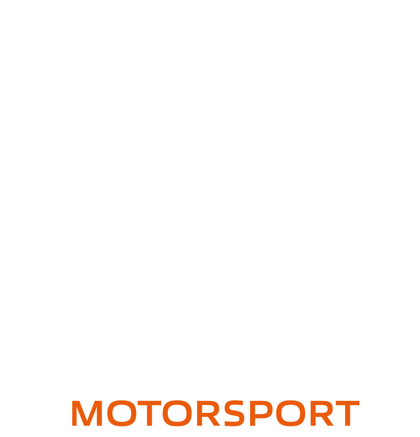 Das Wort „Motorsport“ steht auf weißem Hintergrund.
