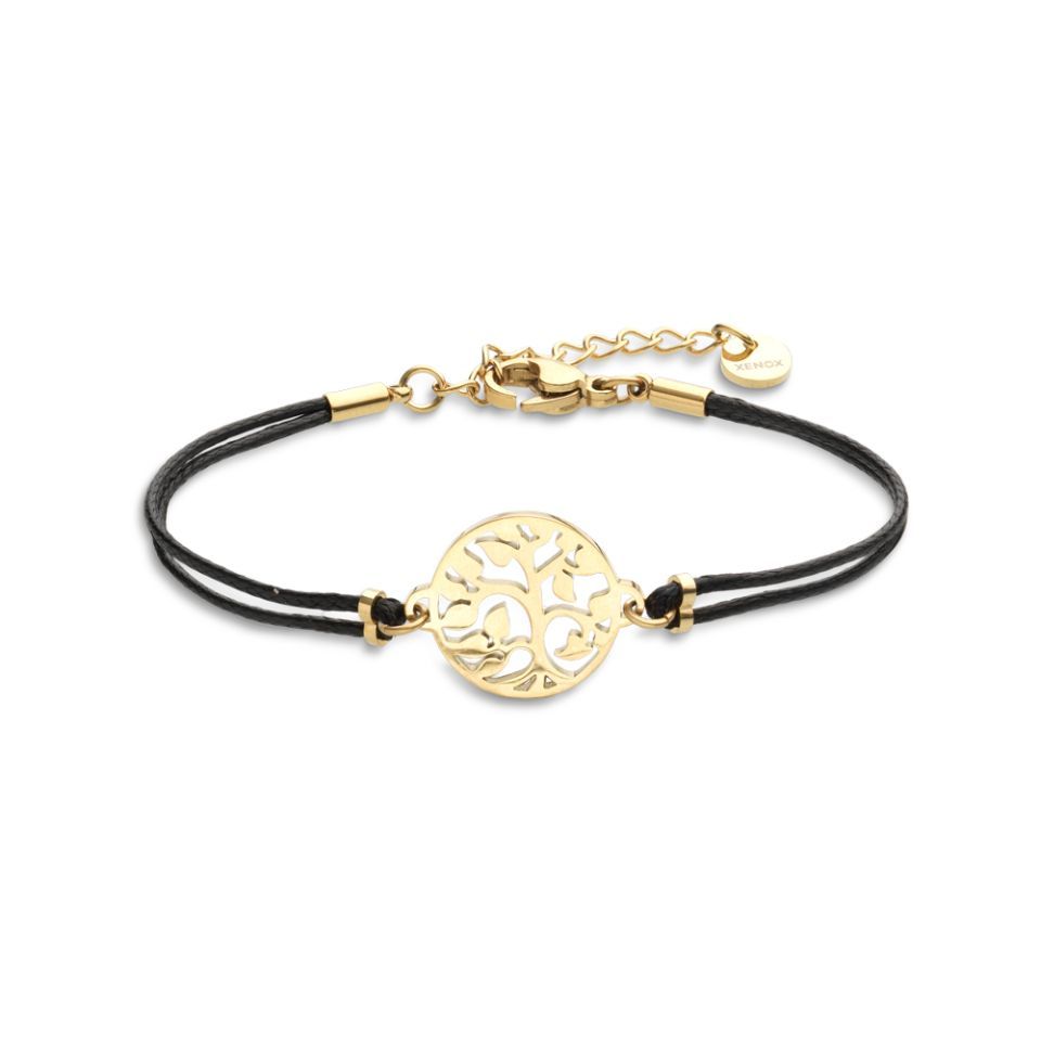 Armband mit floralem Anhänger aus vergoldetem Silber