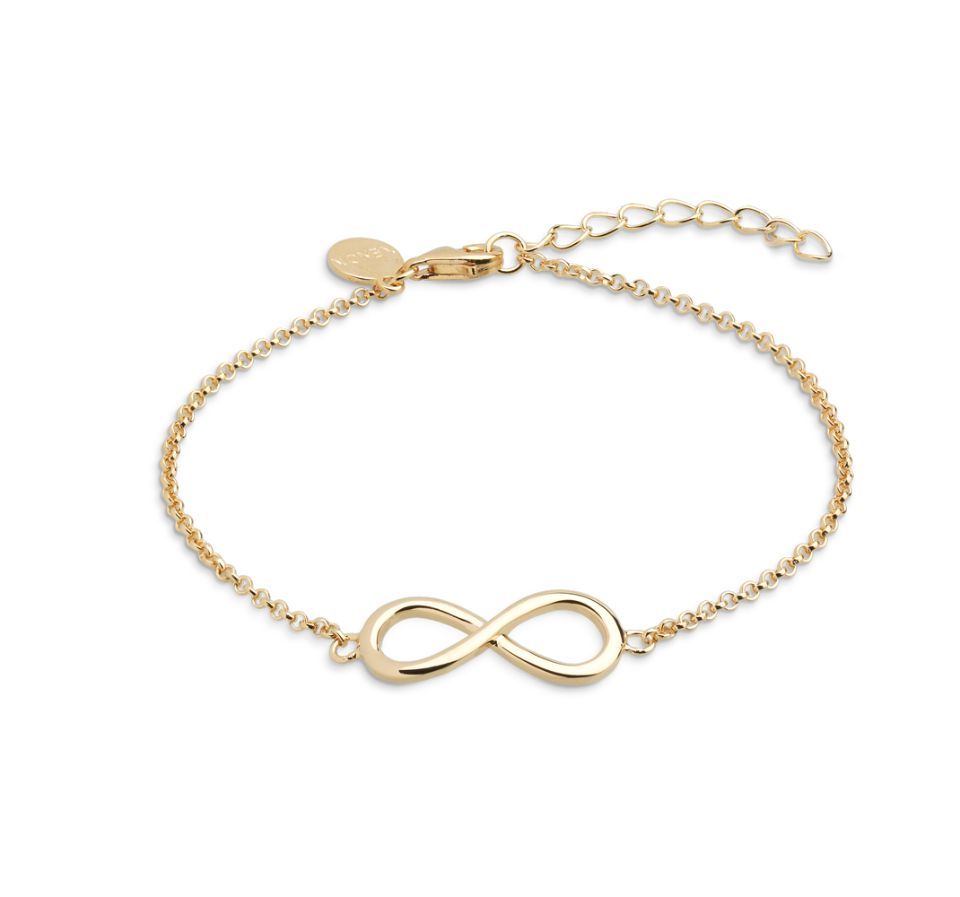 Armband mit Zeichen der Unendlichkeit in gold