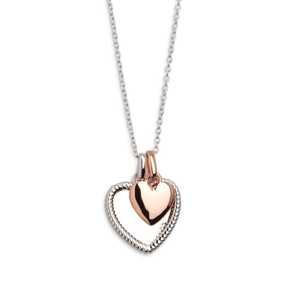 Herzkette aus Sterlingsilber und rosé-vergoldet