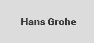 Das Logo von Hans Grohe steht auf weißem Grund.