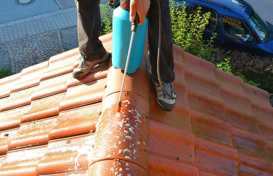 Application d'un produit hydrofuge sur une toiture