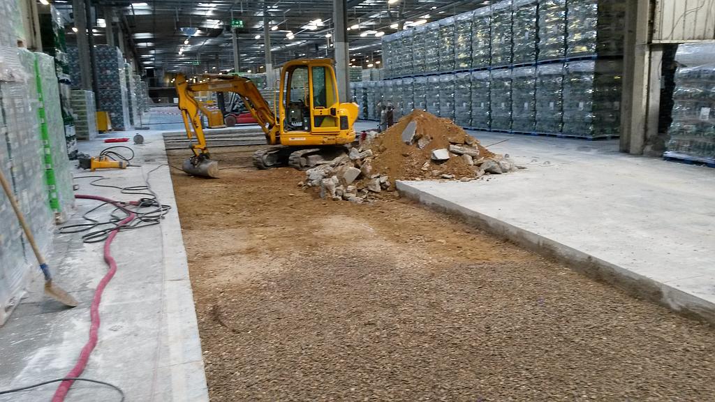 Pelles électriques chantier Nestlé Water