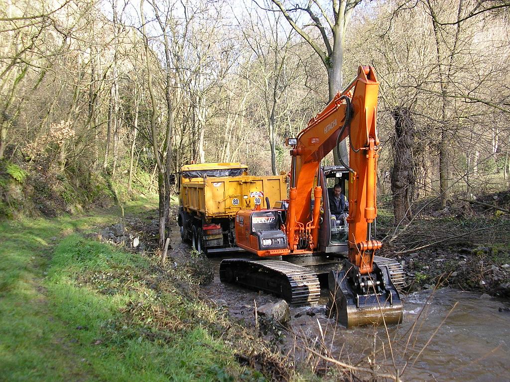 Terrassement en rivière