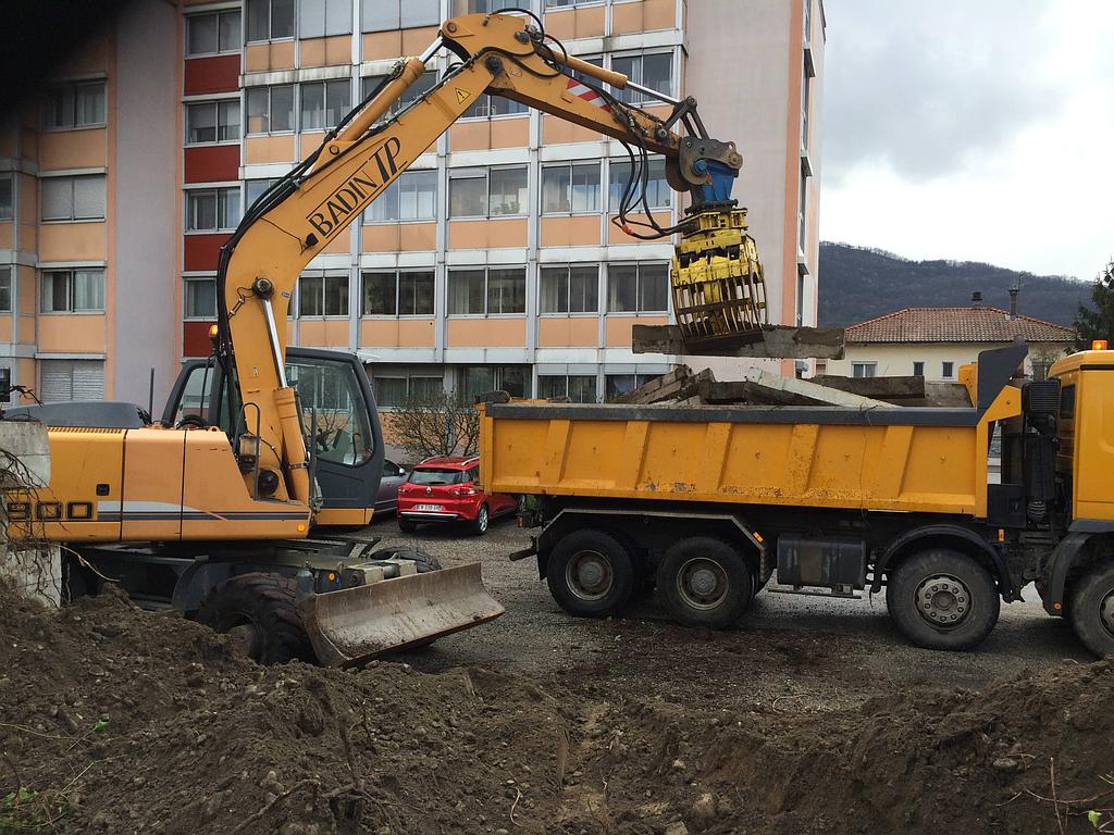Évacuation bloc béton - Grenoble