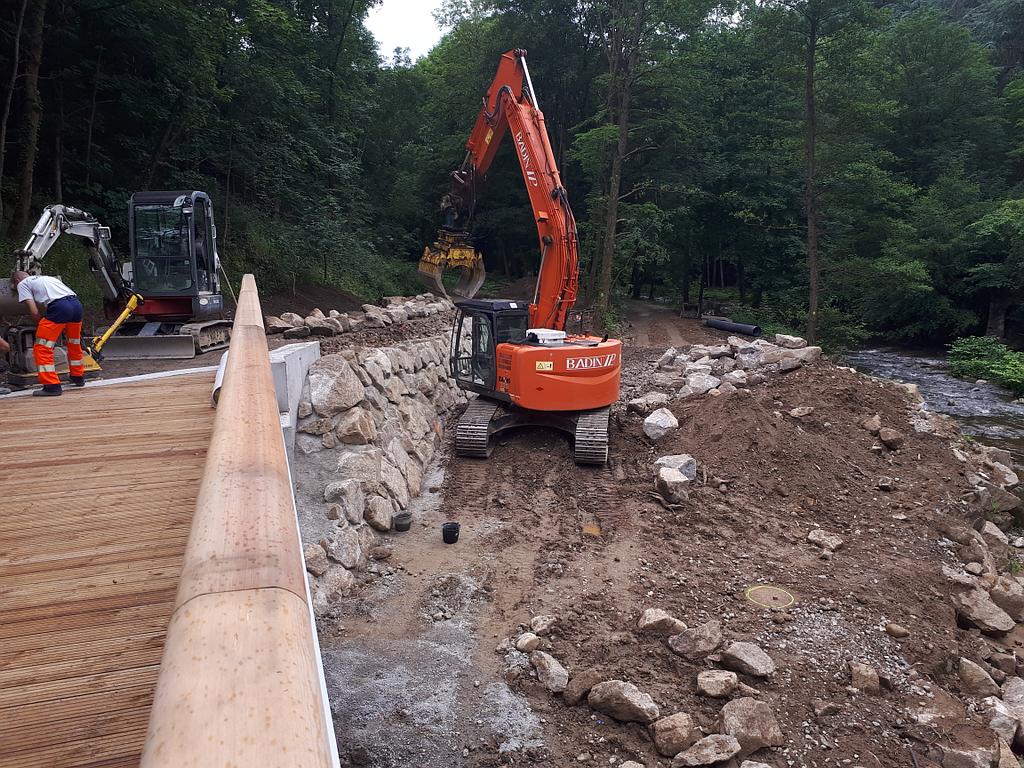 Enrochement bétonné Via Fluvia - 2018