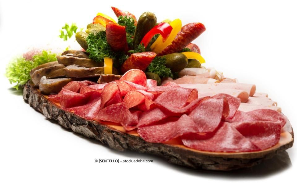 Fleischplatte mit Käse von der Metzgerei Luckner