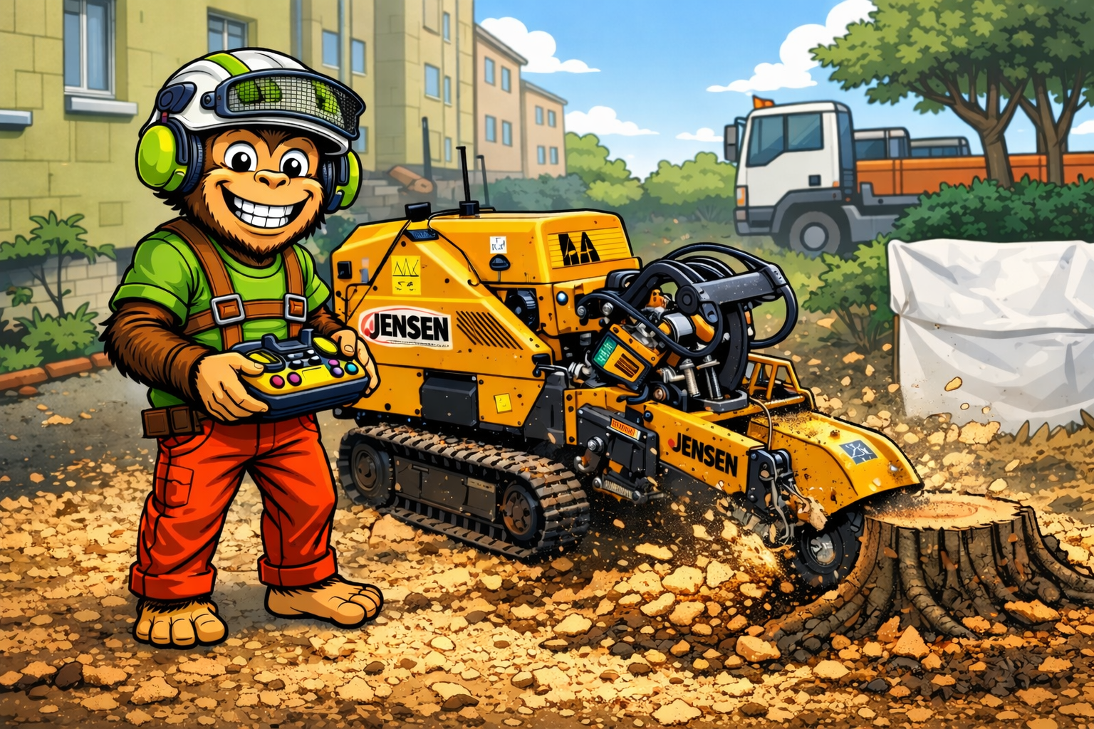 Bild überwucherter Baumstumpf