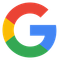 Le logo Google a un cercle rouge, jaune, vert et bleu autour de lui.